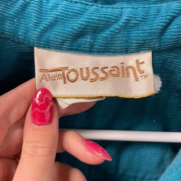 Turquoise Dress Size Medium by Alain Toussaint - Elegant & Chic! - Picture 4 of 6